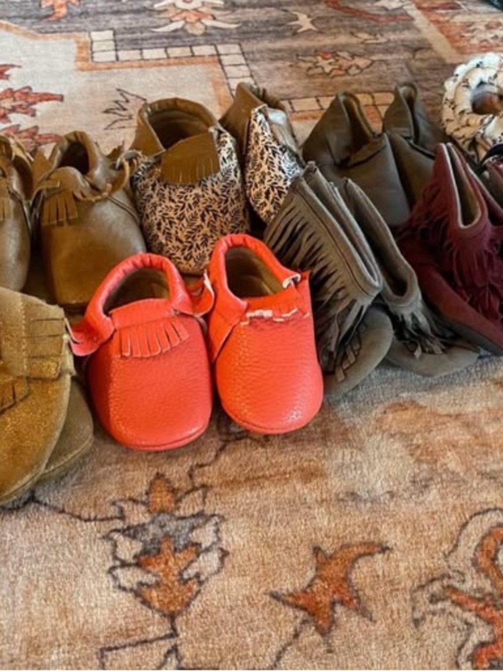 Baby Moccasins  - Soft Fringe Kids Shoes size 3/4